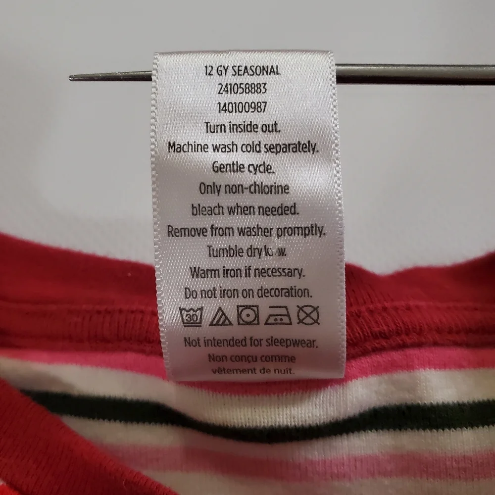 K1378 * Gymboree Cozy Owl Line Girls Striped Tee Burgundy Pink Green Size 6